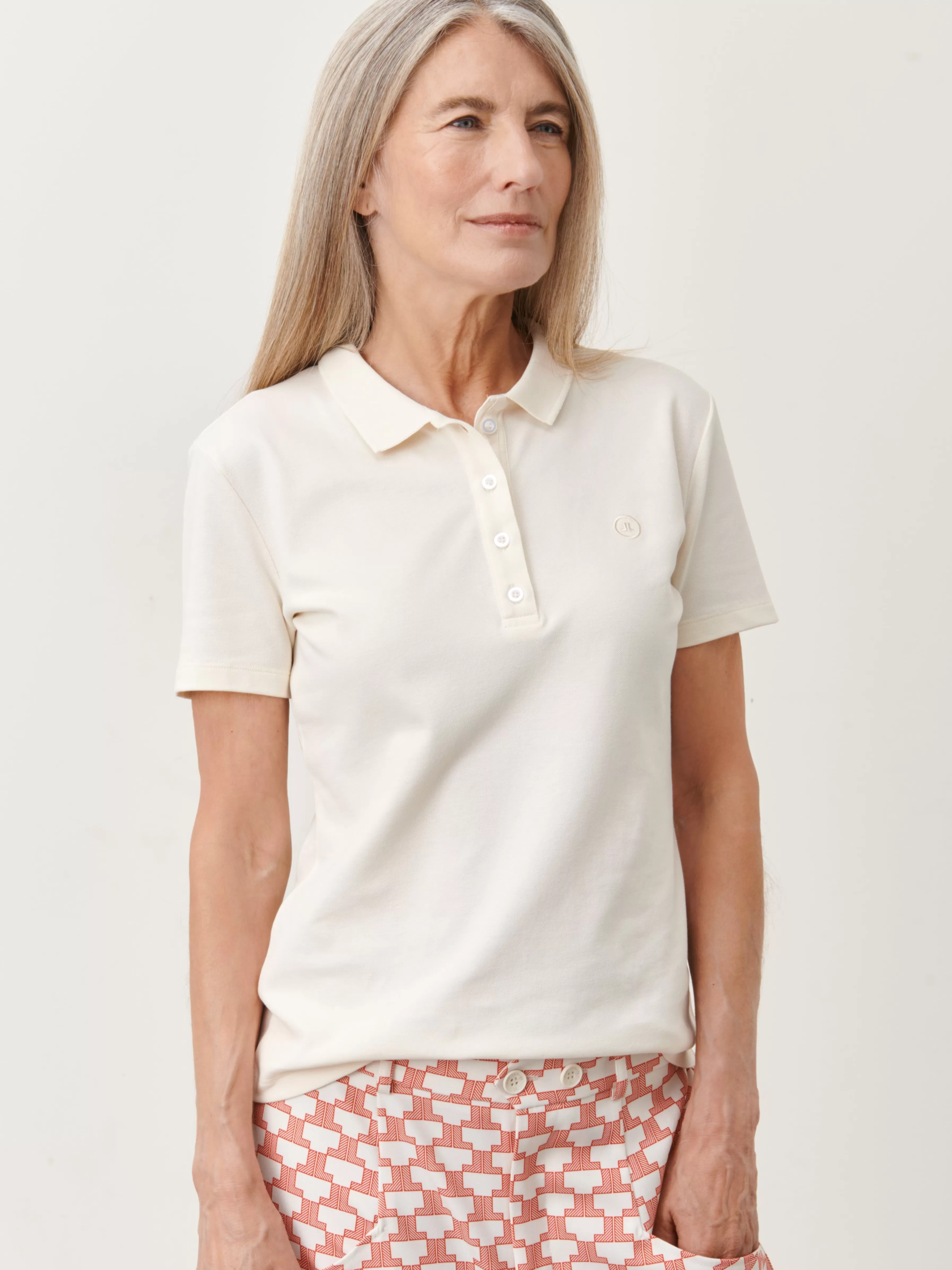 Blouses>Jane Lushka Polo Shirt Organic Cotton | Gardenia