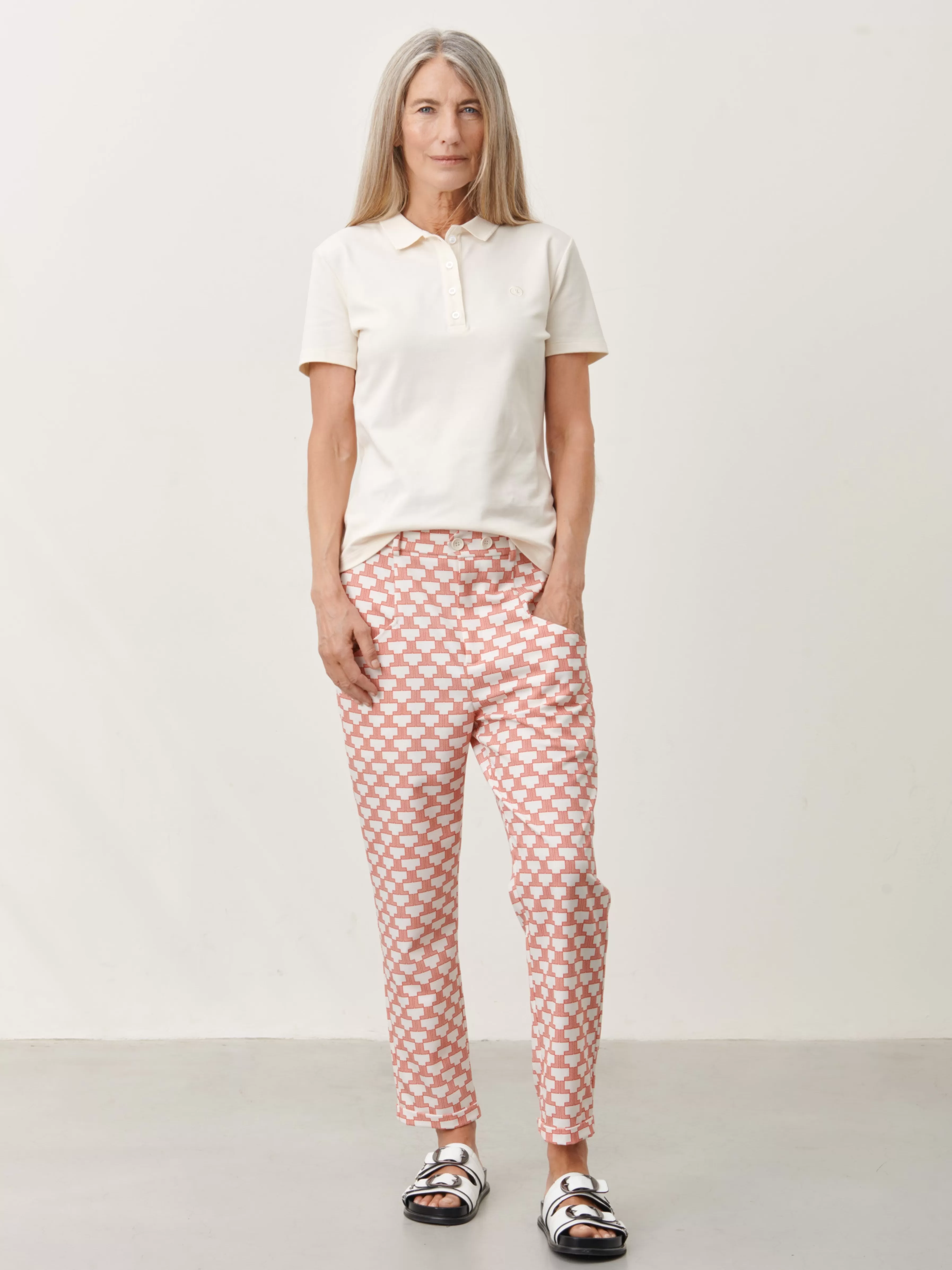 Blouses>Jane Lushka Polo Shirt Organic Cotton | Gardenia