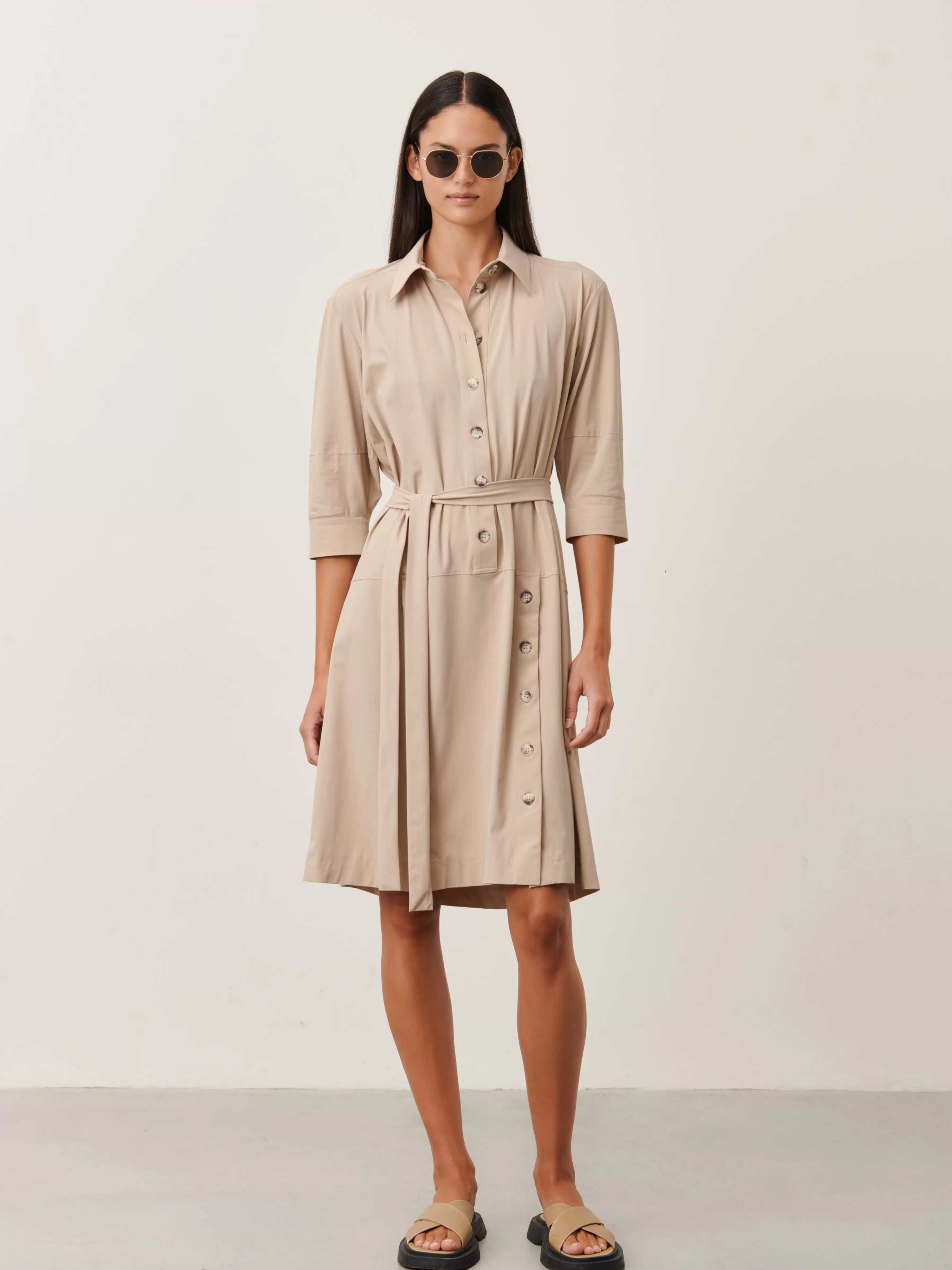 Jurken>Jane Lushka Ramona Dress Technical Jersey | Sand