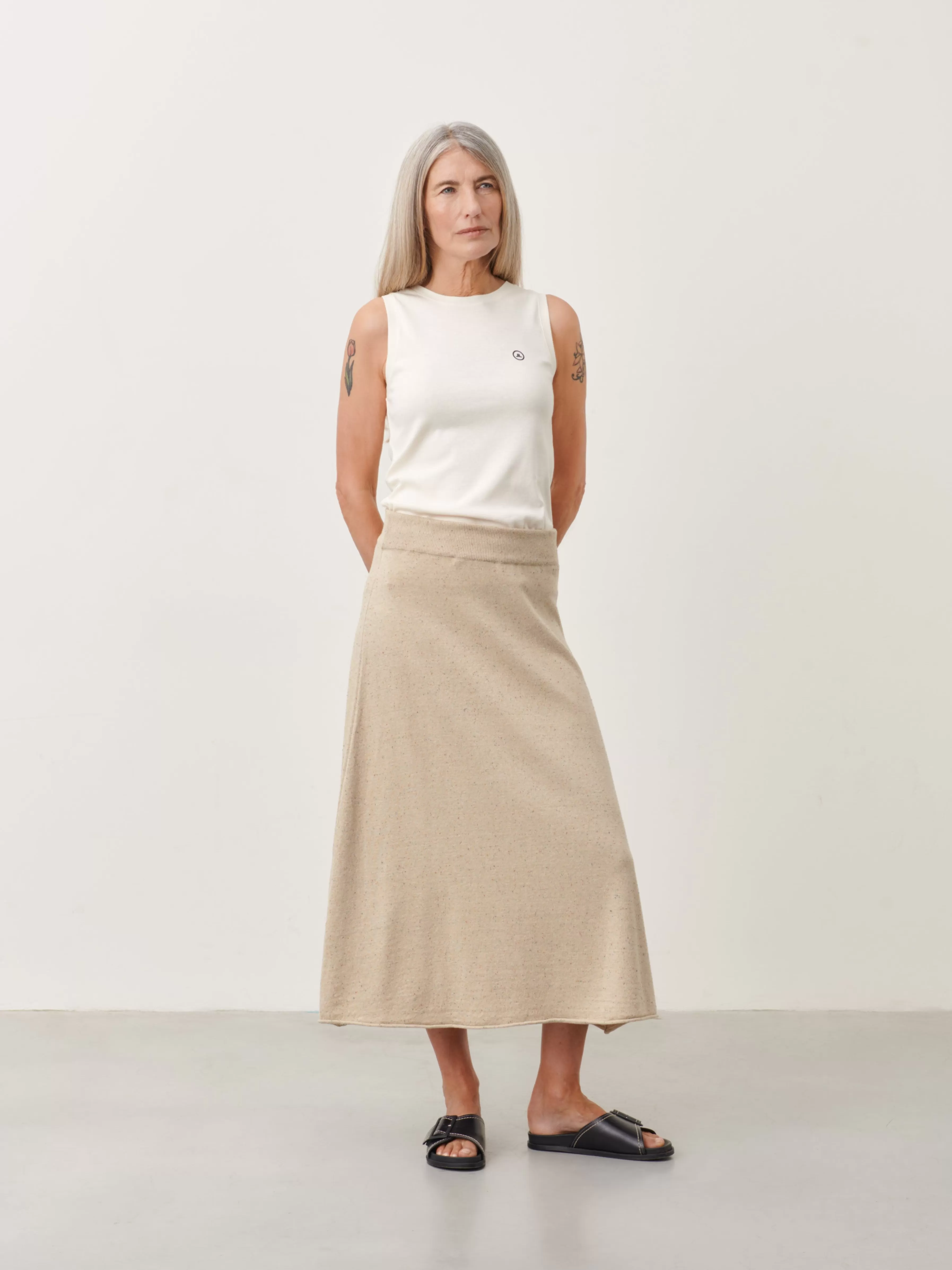 Tops>Jane Lushka Rib Top Organic Cotton | Gardenia