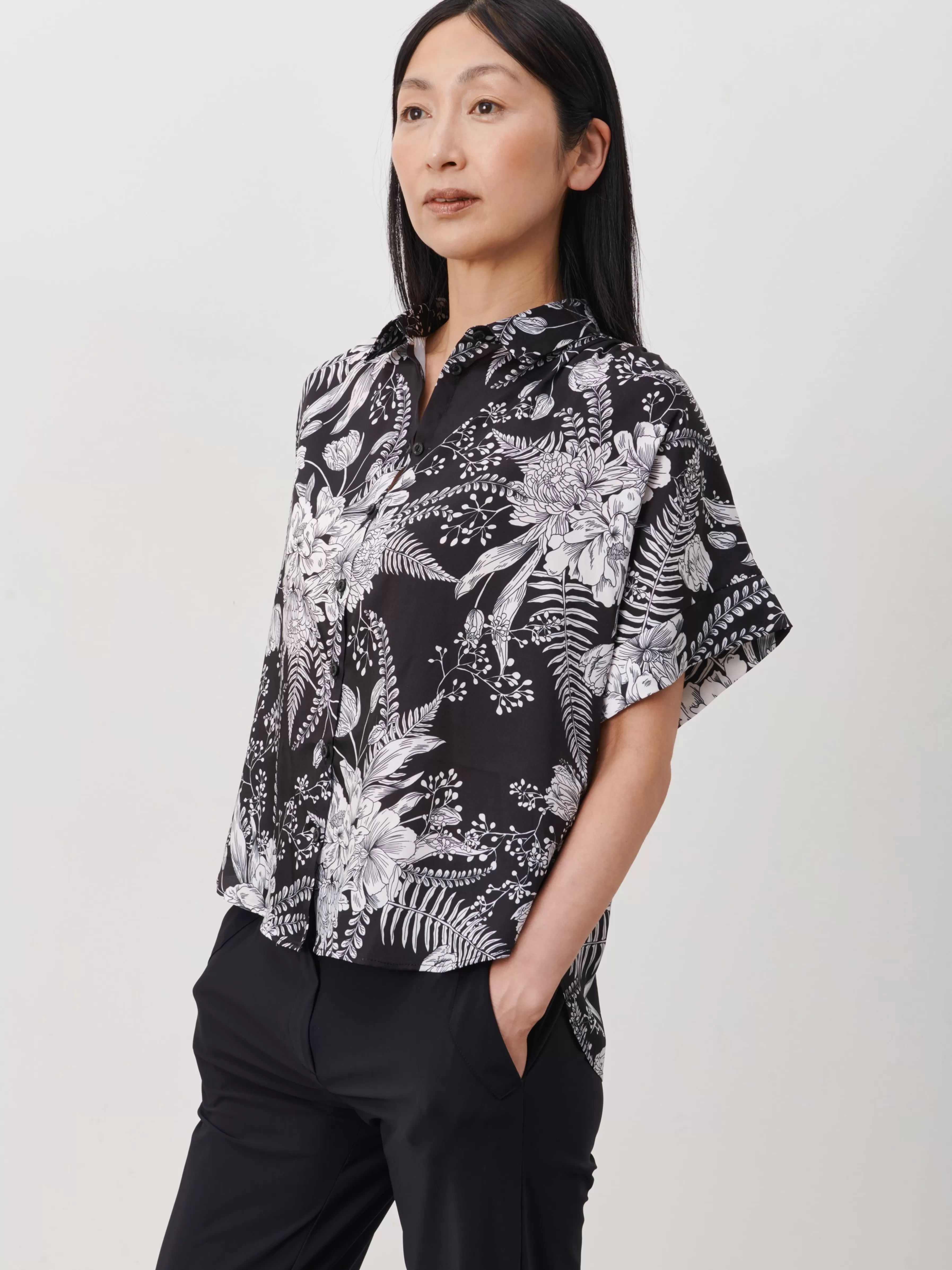 Blouses>Jane Lushka Romi Blouse | Black White