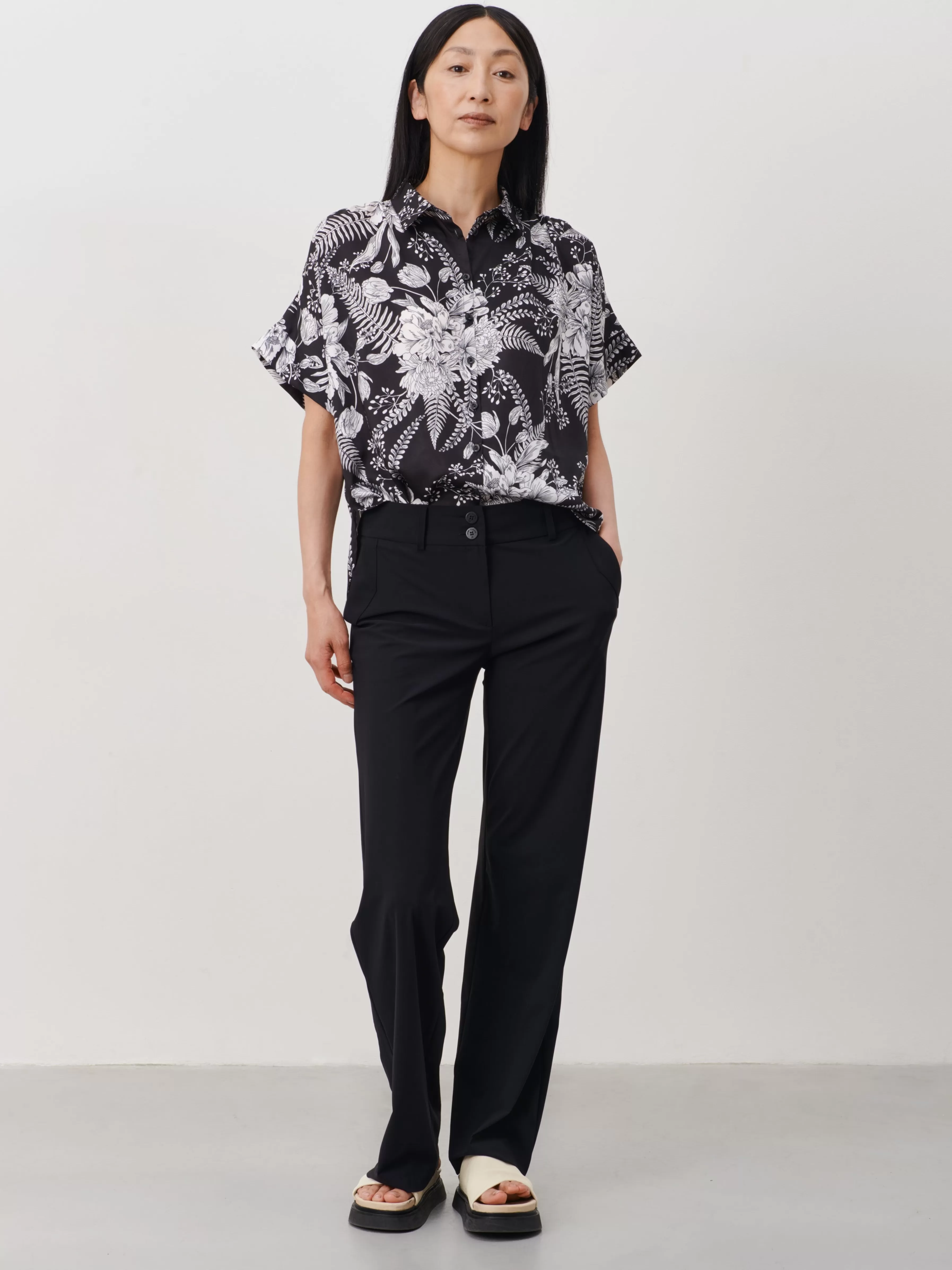 Blouses>Jane Lushka Romi Blouse | Black White