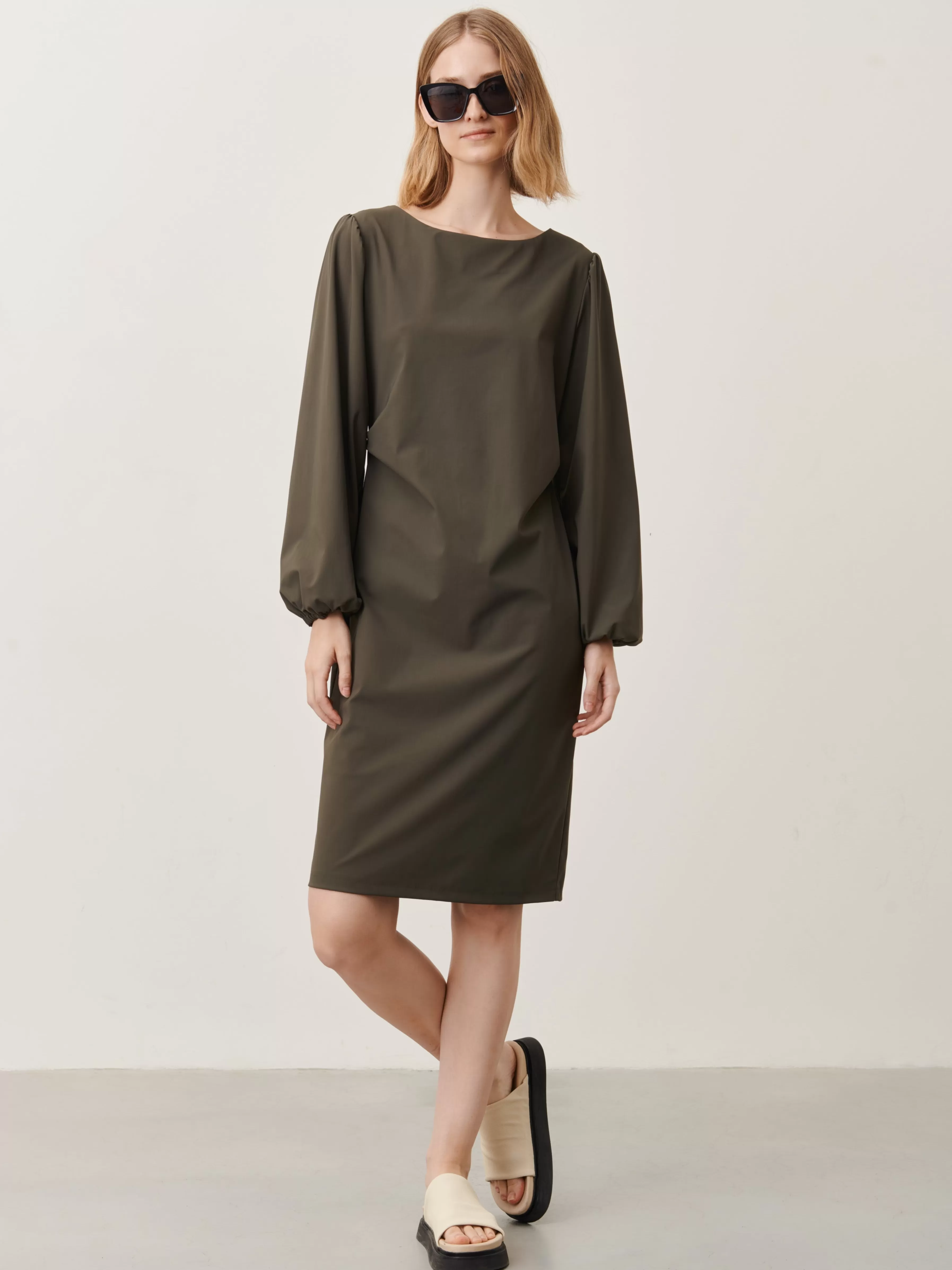 Jurken>Jane Lushka Silke Dress Technical Jersey | Army