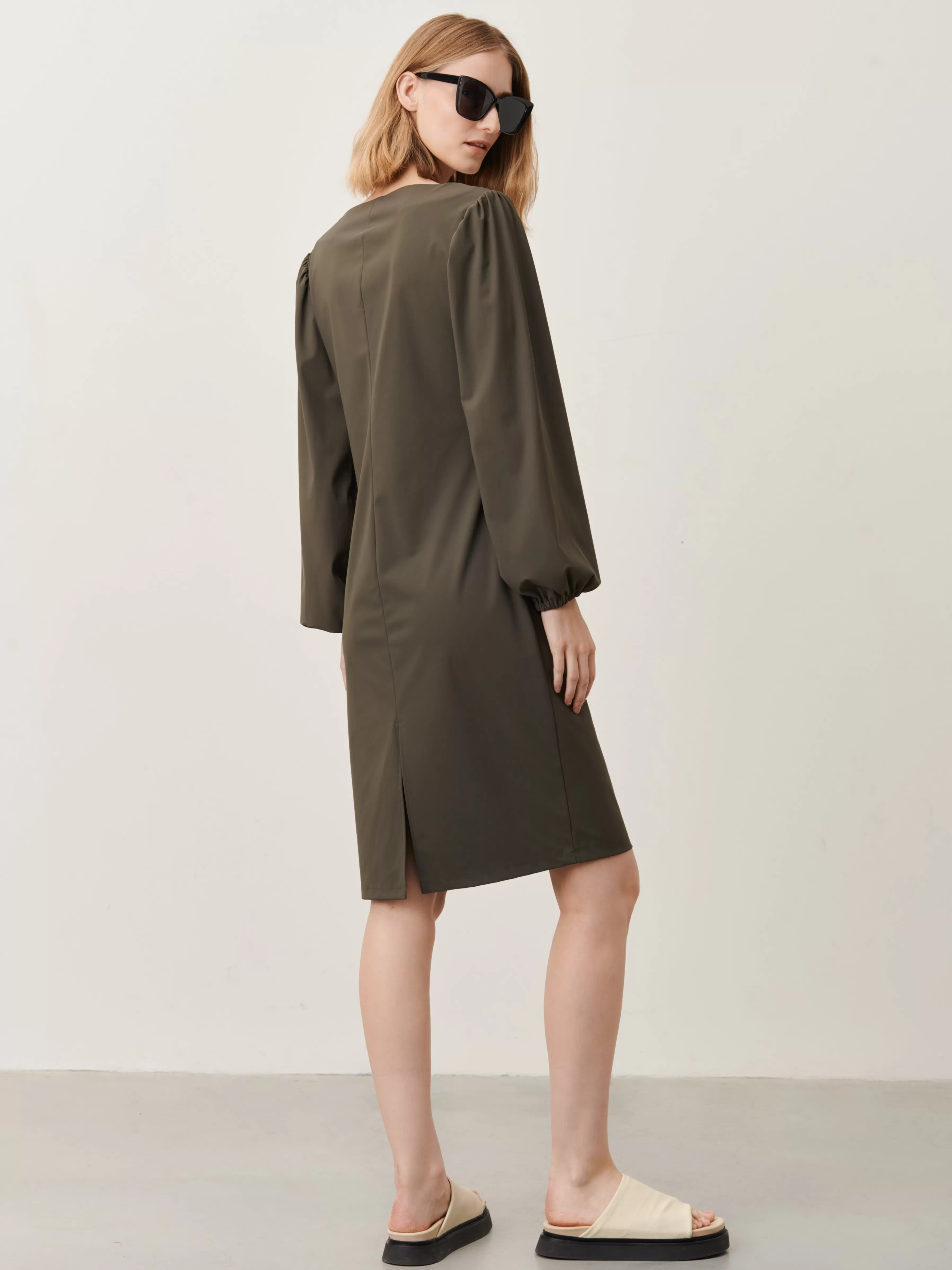 Jurken>Jane Lushka Silke Dress Technical Jersey | Army