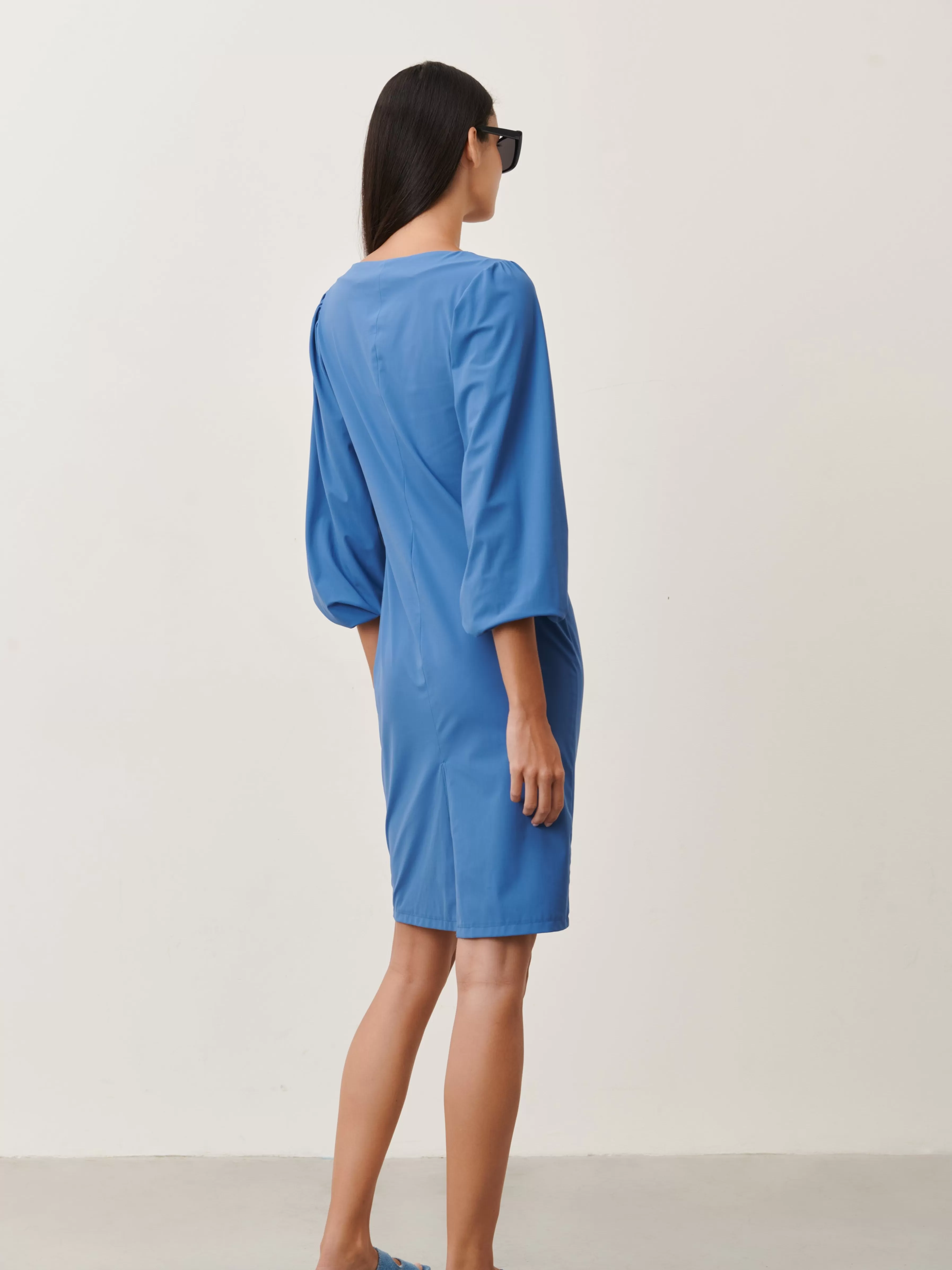 Jurken>Jane Lushka Silke Dress Technical Jersey | Mid Blue