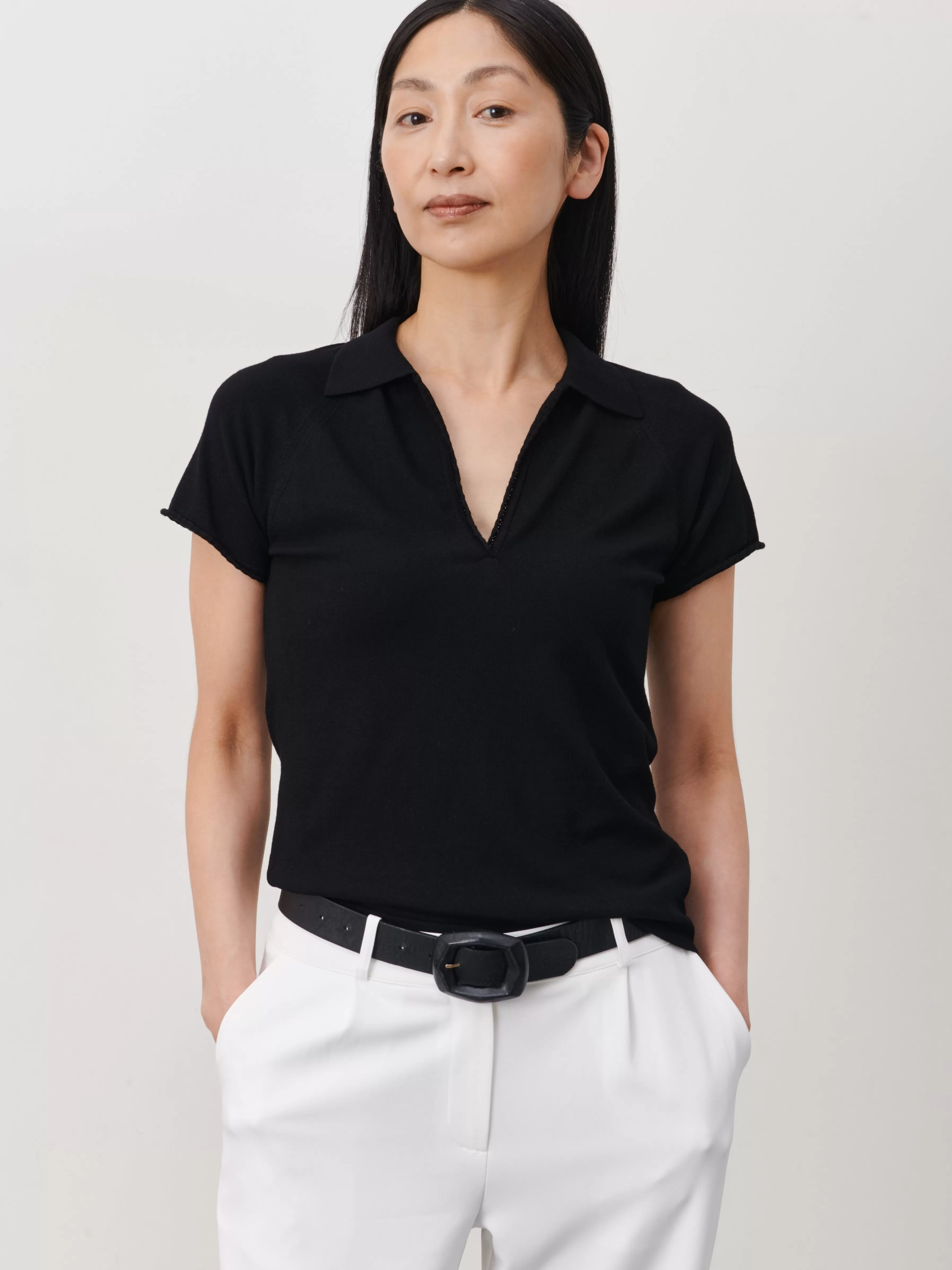 Truien & Vesten>Jane Lushka Snowy Polo | Black