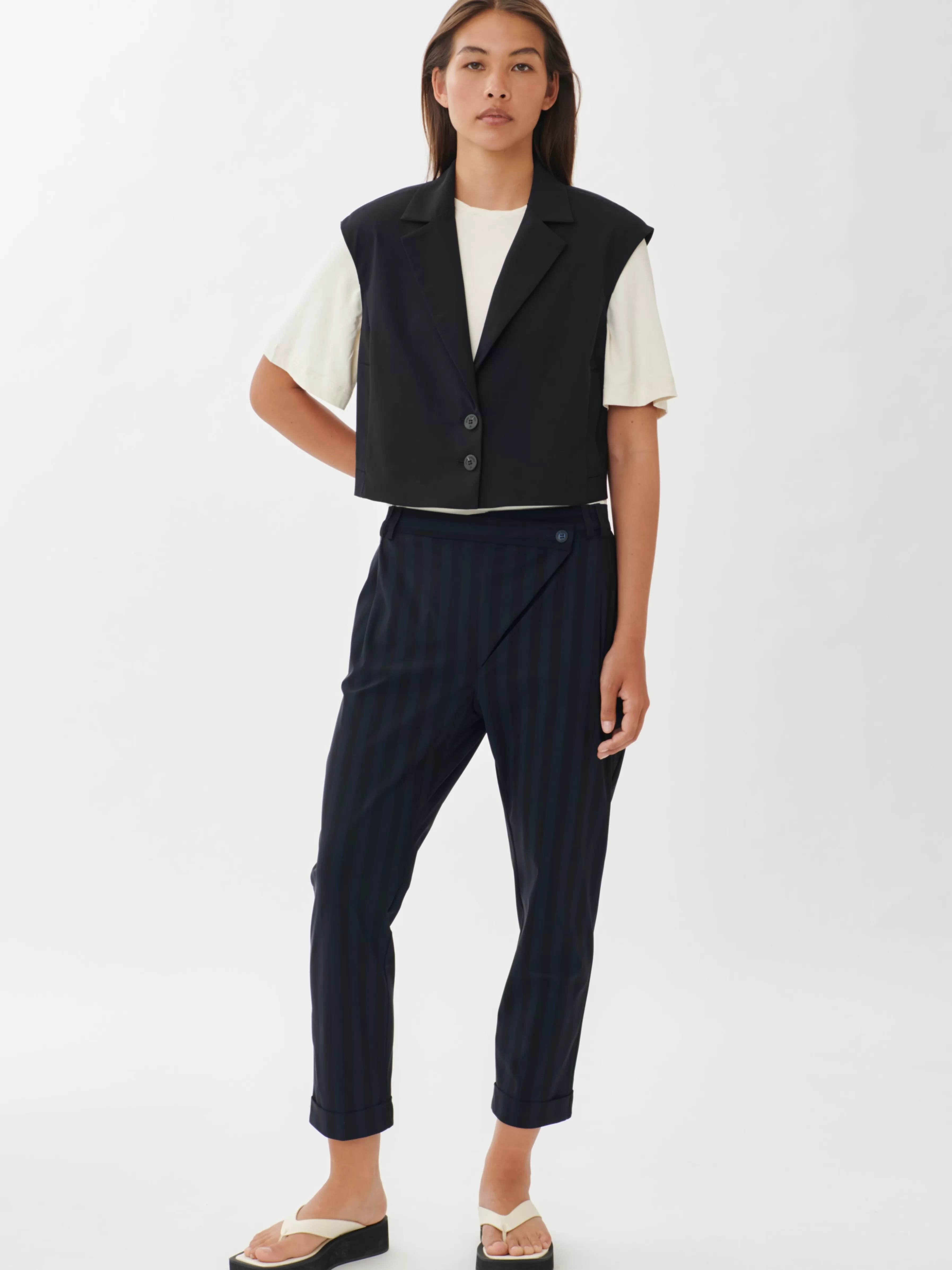 Studio collection | Blazers>Jane Lushka Tilly Vest Technical Jersey | Black