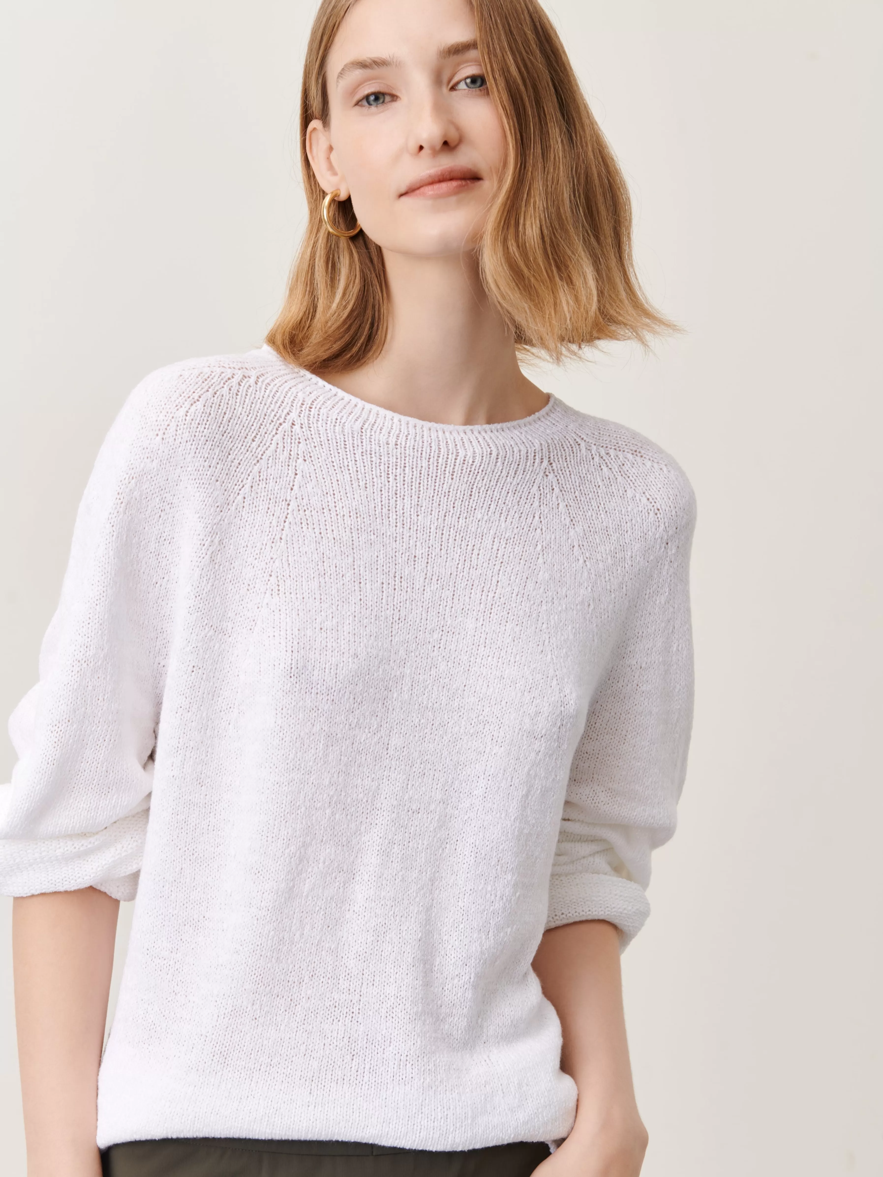 Truien & Vesten>Jane Lushka Wholegarment Pullover | White