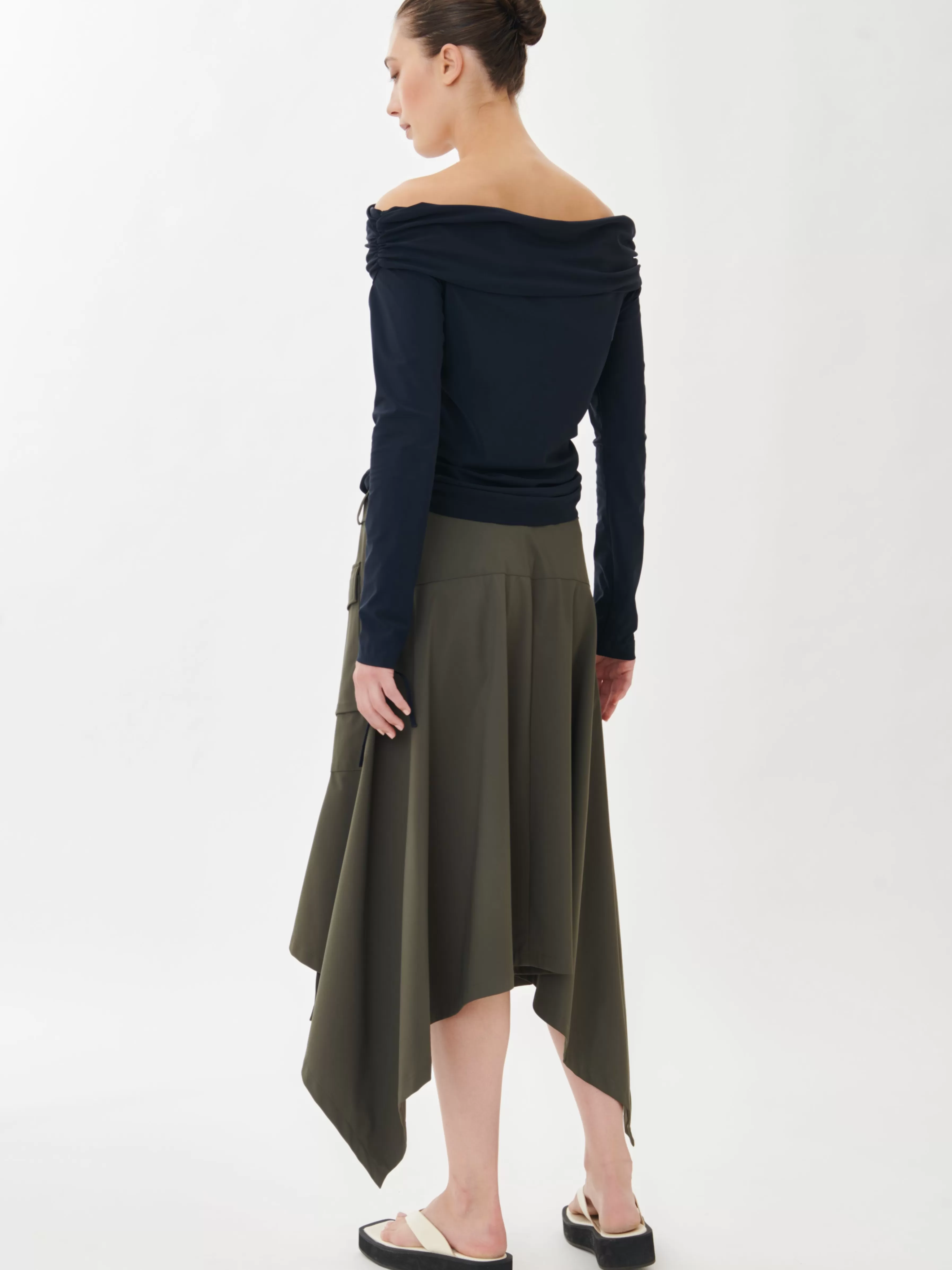 Studio collection | Rokken>Jane Lushka Yanna Skirt Technical Jersey | Army