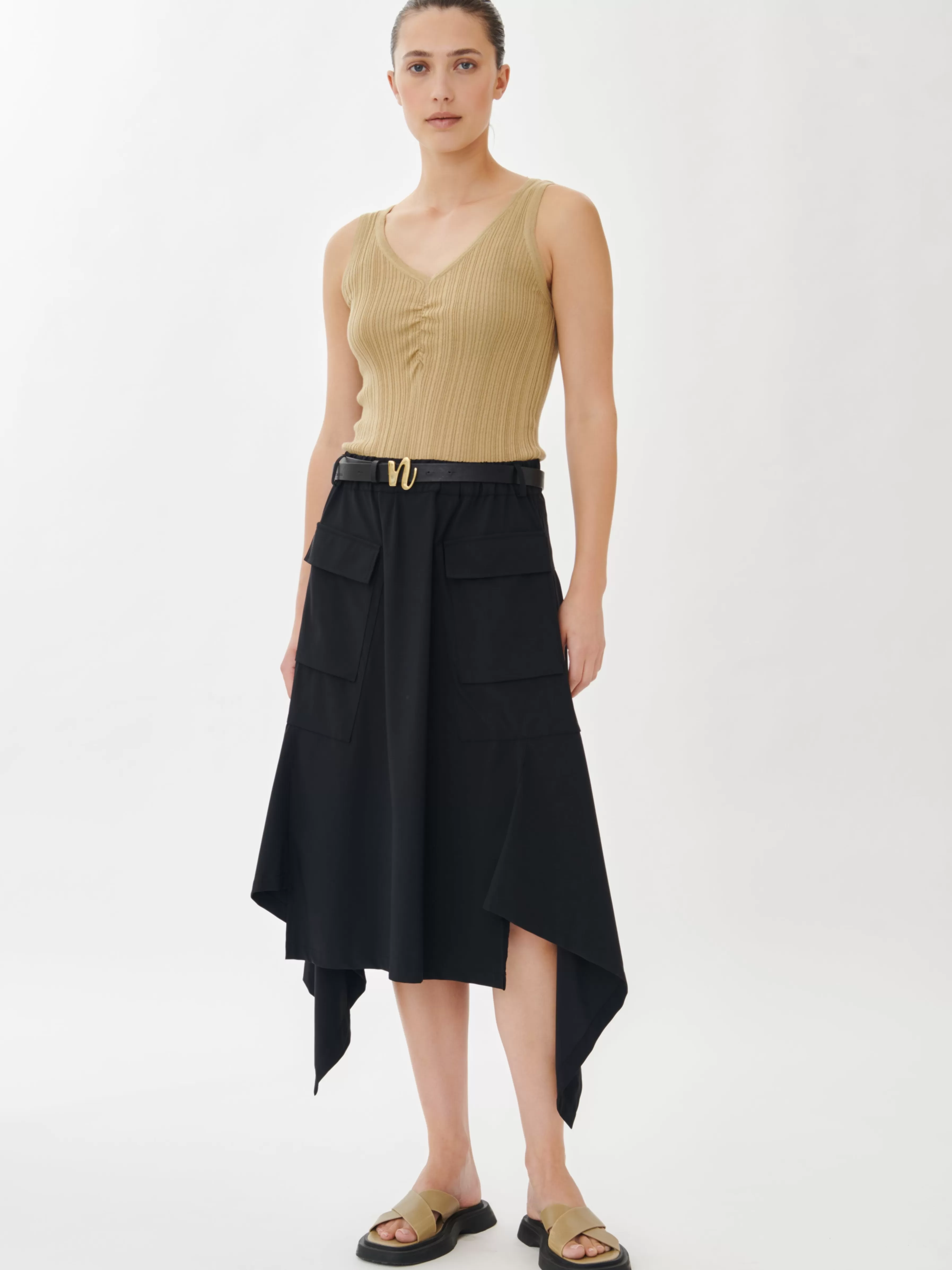 Studio collection | Rokken>Jane Lushka Yanna Skirt Technical Jersey | Black