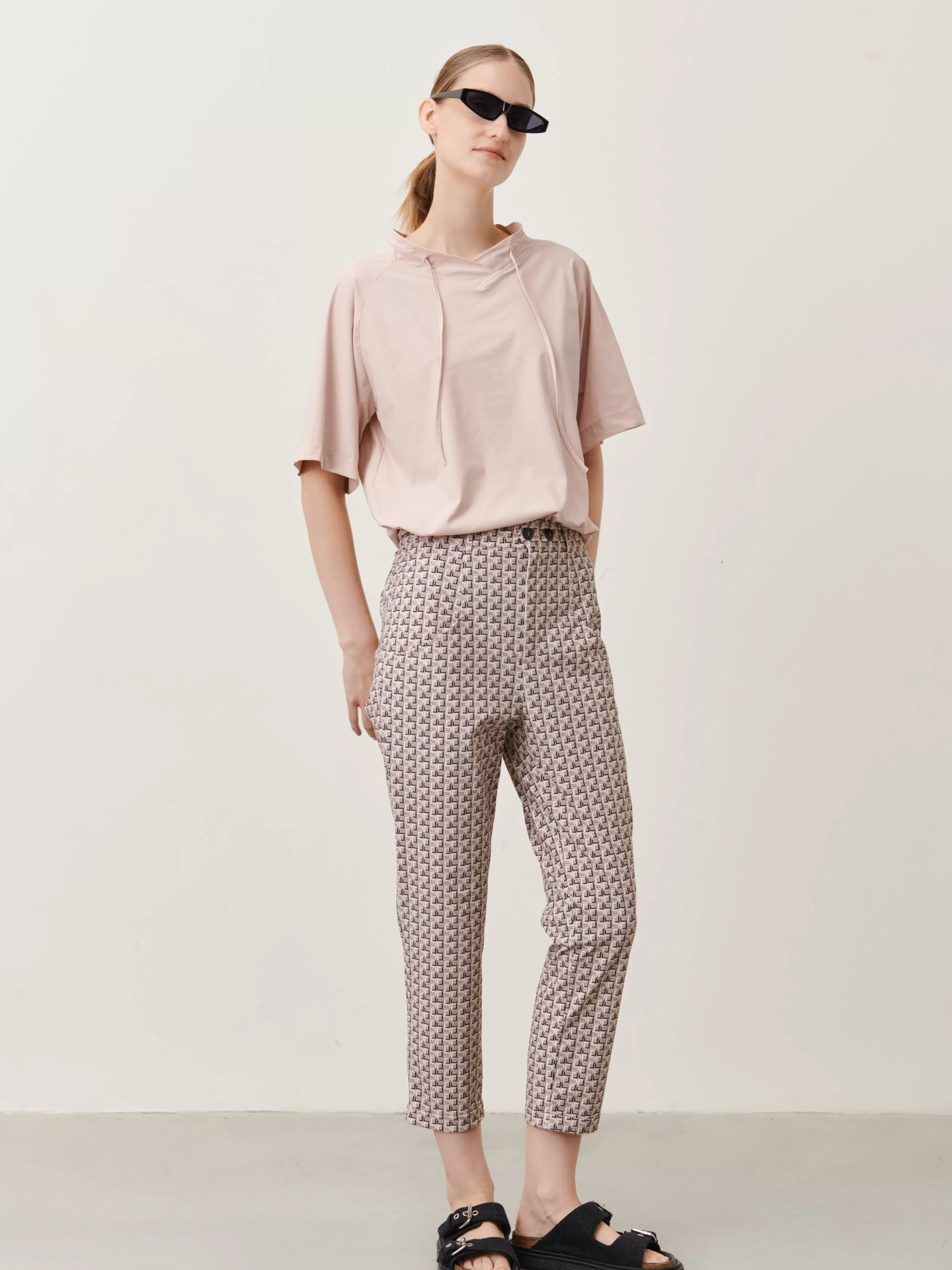 Broeken>Jane Lushka Zella Pants Technical Jersey | Pudra Melange